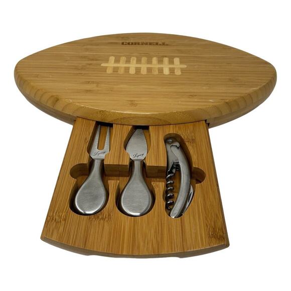 Cornell Big Red University Cutting Board Tools Football Wine Cheese Picnic Party - Picture 2 of 14